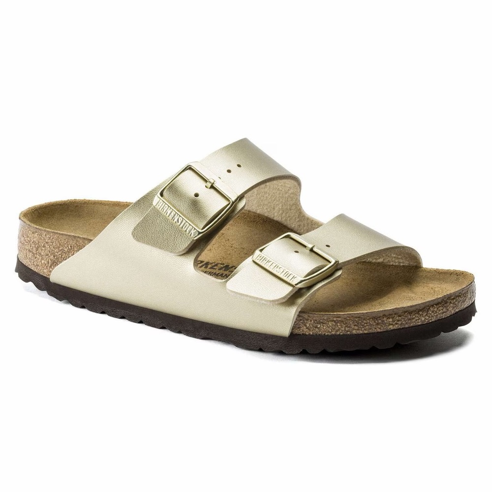 Birkenstock Arizona Birko-Flor in Gold